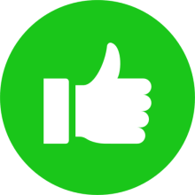 Green thumbs up icon