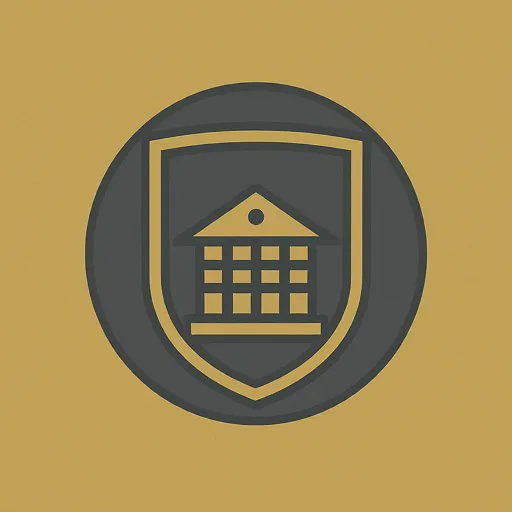 building icon inside of a shield icon